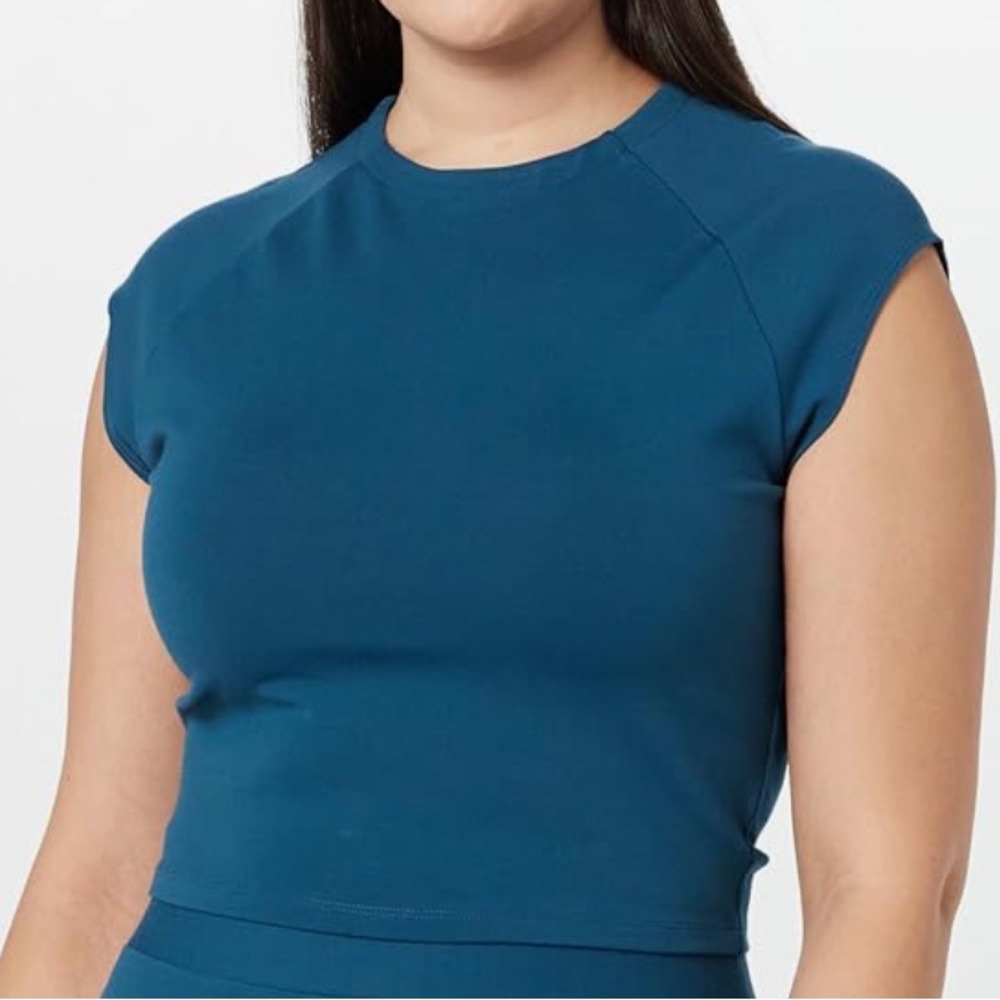 The Drop Women's Eloisa Cap Sleeve Crop Top